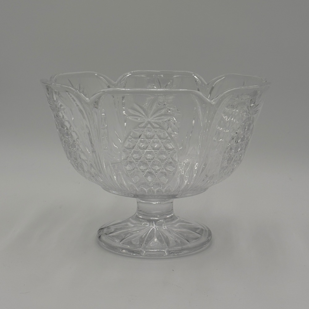 Shannon‎ Crystal by Godinger Hospitality Pineapple Footed Trifle Bowl 9"